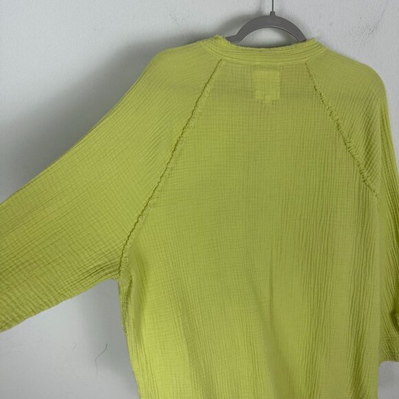 Aerie Pool To Party Cover Up Blouse M Green Boho Oversized Beachy Slouchy - Picture 9 of 9